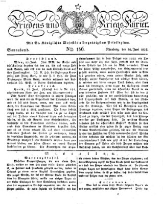 Der Friedens- u. Kriegs-Kurier (Nürnberger Friedens- und Kriegs-Kurier) Samstag 30. Juni 1827