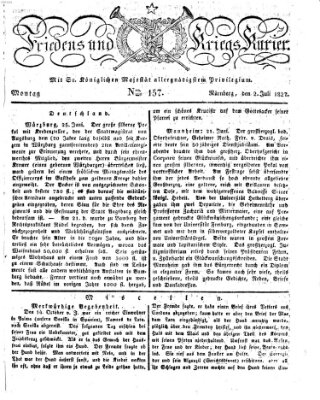 Der Friedens- u. Kriegs-Kurier (Nürnberger Friedens- und Kriegs-Kurier) Montag 2. Juli 1827