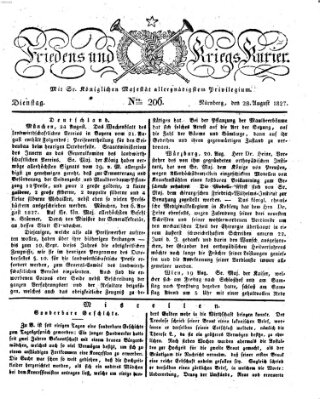 Der Friedens- u. Kriegs-Kurier (Nürnberger Friedens- und Kriegs-Kurier) Dienstag 28. August 1827