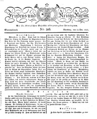 Der Friedens- u. Kriegs-Kurier (Nürnberger Friedens- und Kriegs-Kurier) Samstag 22. Dezember 1827