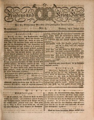 Der Friedens- u. Kriegs-Kurier (Nürnberger Friedens- und Kriegs-Kurier) Samstag 5. Januar 1828
