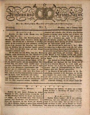 Der Friedens- u. Kriegs-Kurier (Nürnberger Friedens- und Kriegs-Kurier) Dienstag 8. Januar 1828
