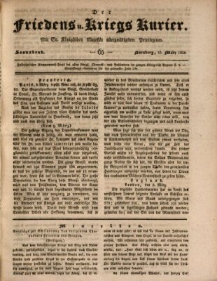 Der Friedens- u. Kriegs-Kurier (Nürnberger Friedens- und Kriegs-Kurier) Samstag 15. März 1828