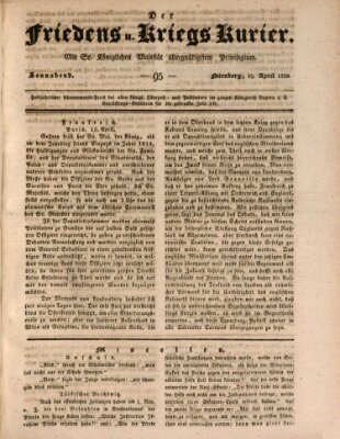 Der Friedens- u. Kriegs-Kurier (Nürnberger Friedens- und Kriegs-Kurier) Samstag 19. April 1828