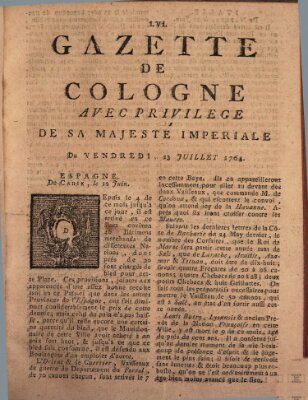 Gazette de Cologne Freitag 13. Juli 1764
