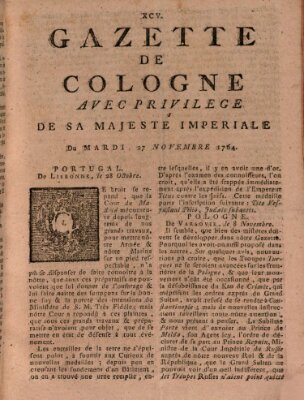 Gazette de Cologne Dienstag 27. November 1764