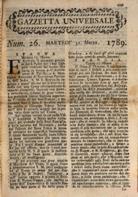 Gazzetta universale Dienstag 31. März 1789