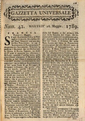 Gazzetta universale Dienstag 26. Mai 1789