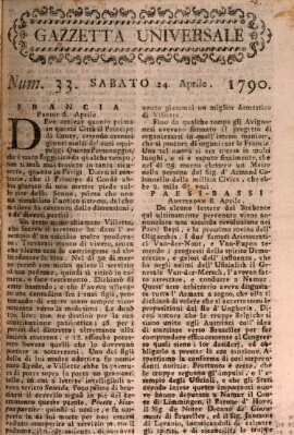 Gazzetta universale Samstag 24. April 1790