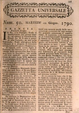 Gazzetta universale Dienstag 22. Juni 1790