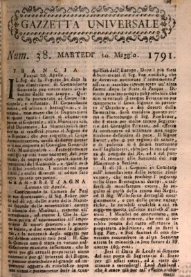 Gazzetta universale Dienstag 10. Mai 1791