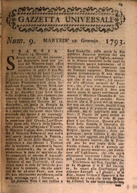 Gazzetta universale Dienstag 29. Januar 1793