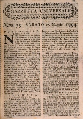 Gazzetta universale Samstag 17. Mai 1794