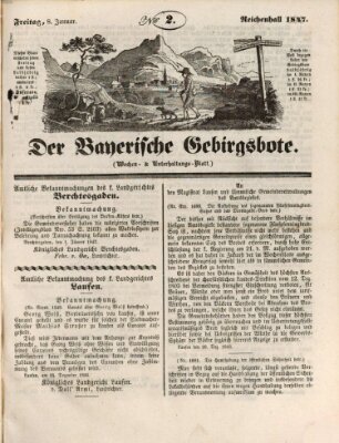Der bayerische Gebirgsbote (Der Grenzbote) Freitag 8. Januar 1847