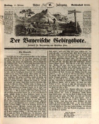 Der bayerische Gebirgsbote (Der Grenzbote) Freitag 11. Februar 1848
