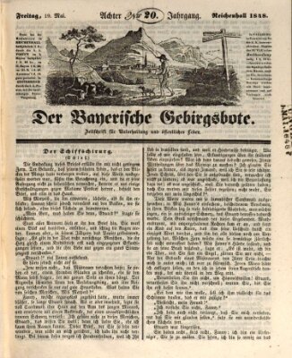 Der bayerische Gebirgsbote (Der Grenzbote) Freitag 19. Mai 1848