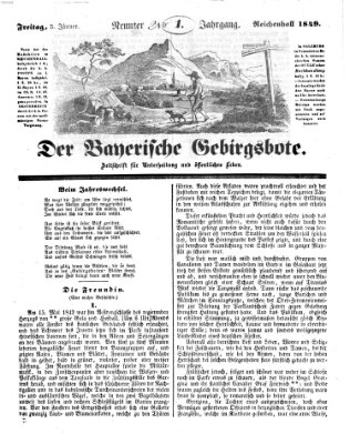 Der bayerische Gebirgsbote (Der Grenzbote) Freitag 5. Januar 1849