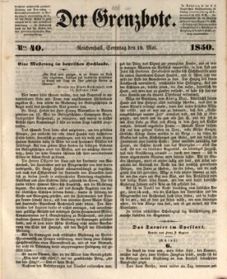 Der Grenzbote Sonntag 19. Mai 1850