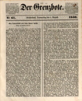 Der Grenzbote Donnerstag 1. August 1850