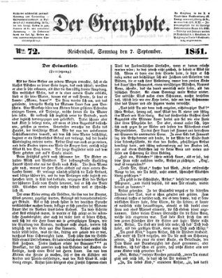 Der Grenzbote Sonntag 7. September 1851