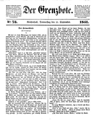 Der Grenzbote Donnerstag 11. September 1851