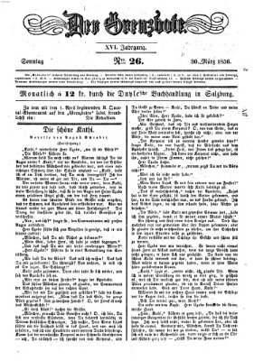 Der Grenzbote Sonntag 30. März 1856