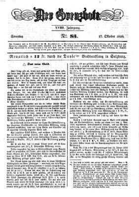 Der Grenzbote Sonntag 17. Oktober 1858