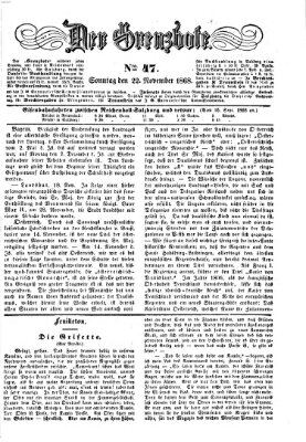 Der Grenzbote Sonntag 22. November 1868