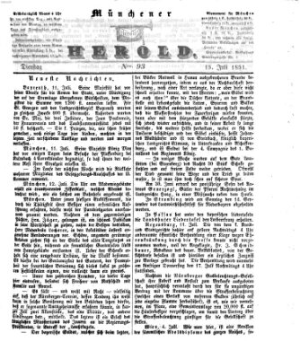 Münchener Herold Dienstag 15. Juli 1851