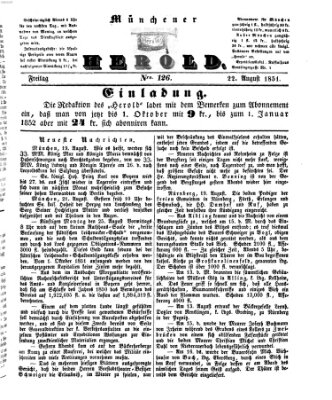 Münchener Herold Freitag 22. August 1851