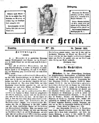 Münchener Herold Samstag 24. Januar 1852