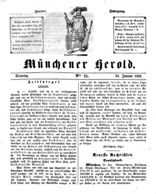 Münchener Herold Sonntag 25. Januar 1852