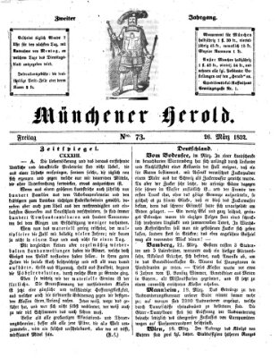 Münchener Herold Freitag 26. März 1852