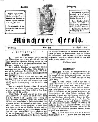 Münchener Herold Dienstag 6. April 1852