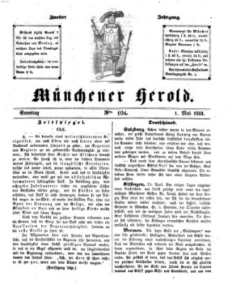 Münchener Herold Samstag 1. Mai 1852