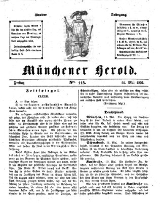 Münchener Herold Freitag 14. Mai 1852