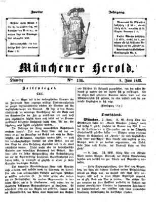 Münchener Herold Dienstag 8. Juni 1852