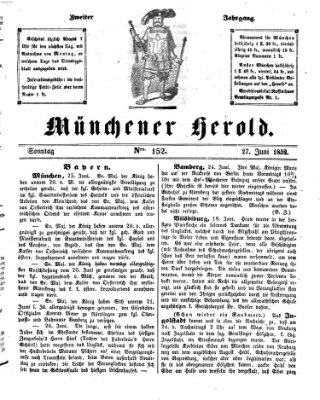 Münchener Herold Sonntag 27. Juni 1852