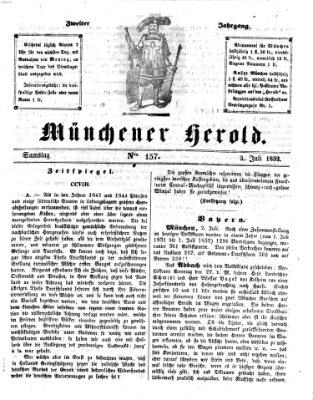 Münchener Herold Samstag 3. Juli 1852