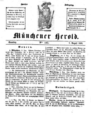 Münchener Herold Samstag 7. August 1852