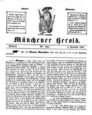 Münchener Herold Mittwoch 3. November 1852