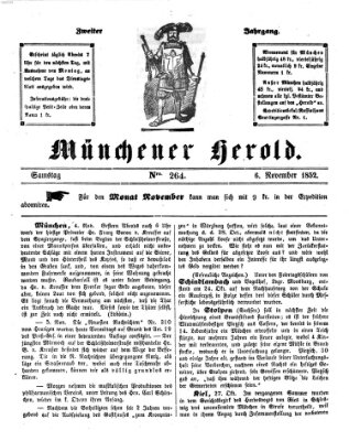 Münchener Herold Samstag 6. November 1852