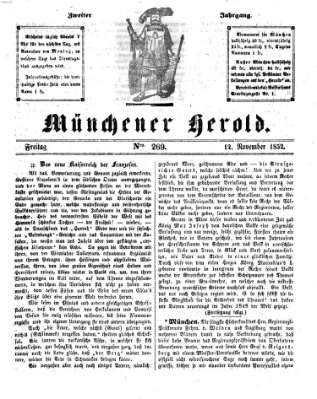 Münchener Herold Freitag 12. November 1852