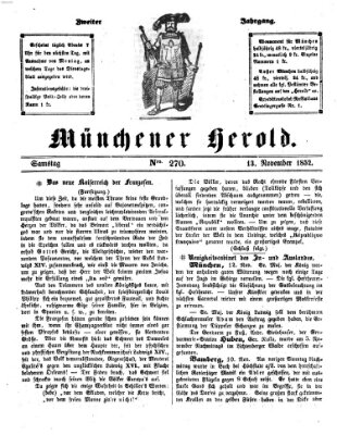Münchener Herold Samstag 13. November 1852