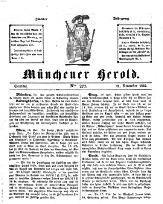 Münchener Herold Sonntag 21. November 1852