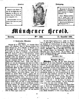 Münchener Herold Sonntag 19. Dezember 1852