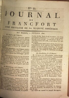 Journal de Francfort Dienstag 2. Februar 1802