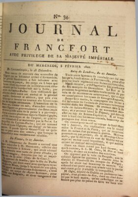 Journal de Francfort Mittwoch 3. Februar 1802