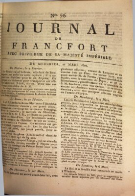 Journal de Francfort Mittwoch 17. März 1802