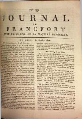 Journal de Francfort Dienstag 30. März 1802
